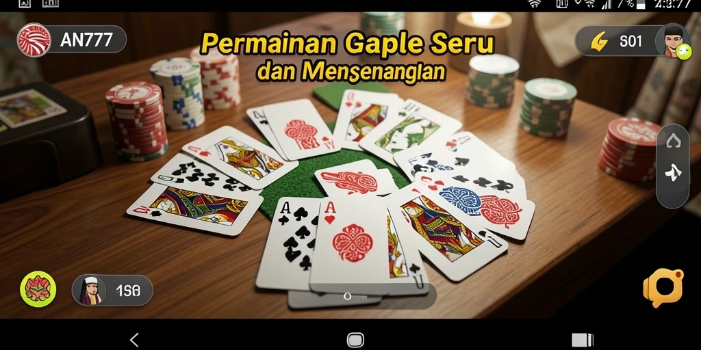 Tampilan gameplay Gaple yang seru di AN777.