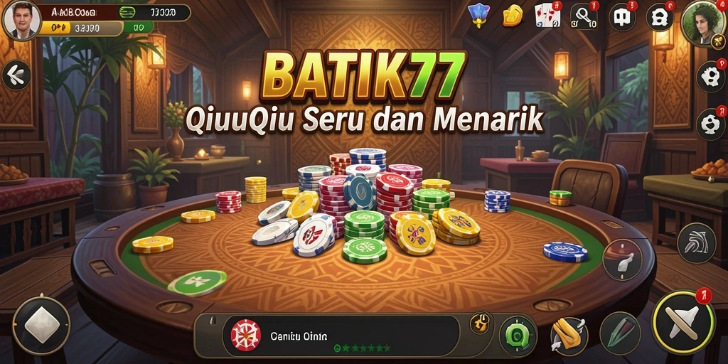 Screenshot utama BATIK77 menampilkan gameplay QiuQiu yang seru.