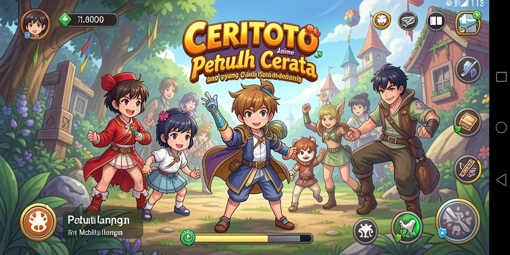 Screenshot CERITOTO menunjukkan momen seru dalam gameplay Anime.