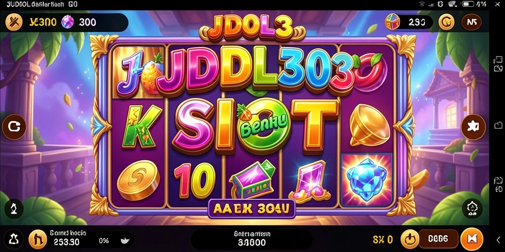 Tampilan seru dari gameplay JUDOL303 yang penuh dengan warna.