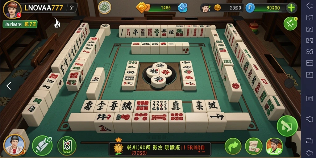Tampilan menarik dari gameplay Mahjong di LNOVA777.