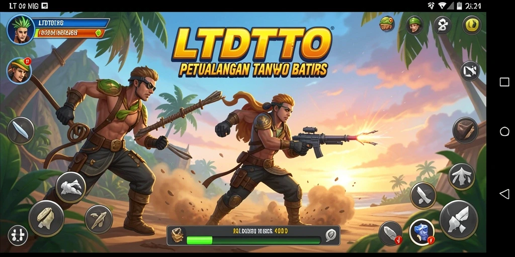 Gambar menampilkan aksi seru dalam LTDTOTO dengan karakter bertarung.
