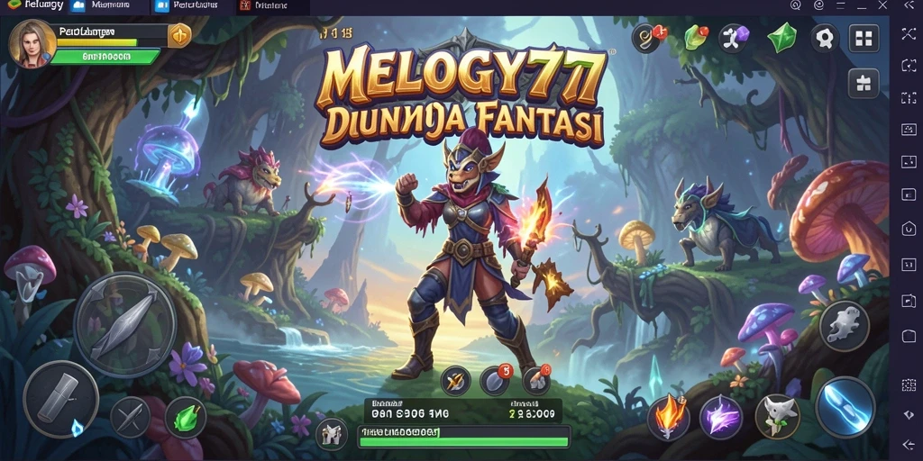Tampilan gameplay MELODY77 yang seru di dunia petualangan.