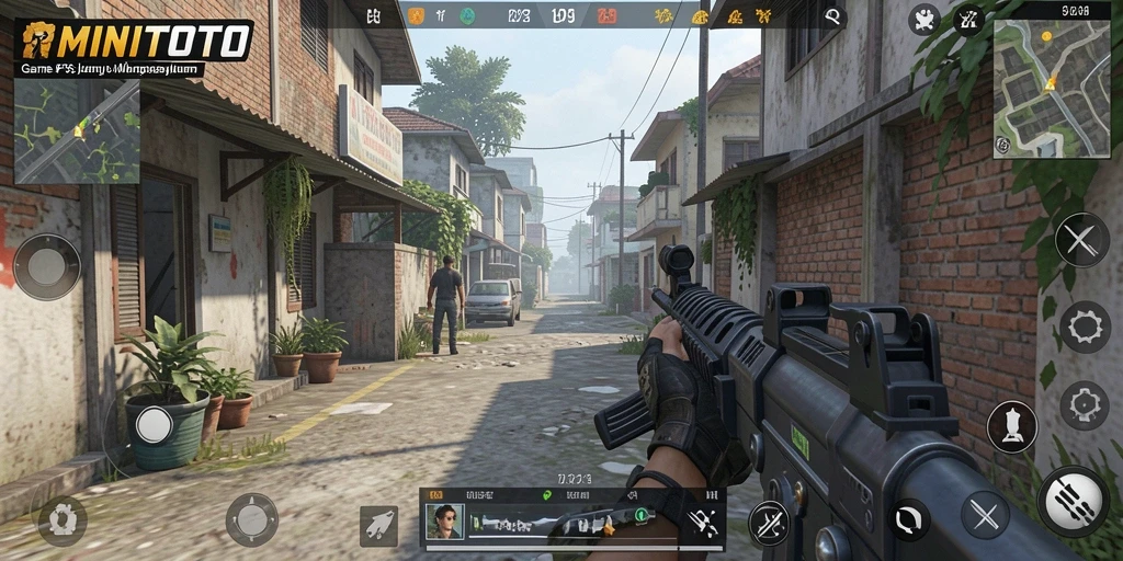 Tampilan gameplay seru dari game FPS MINITOTO yang menantang.