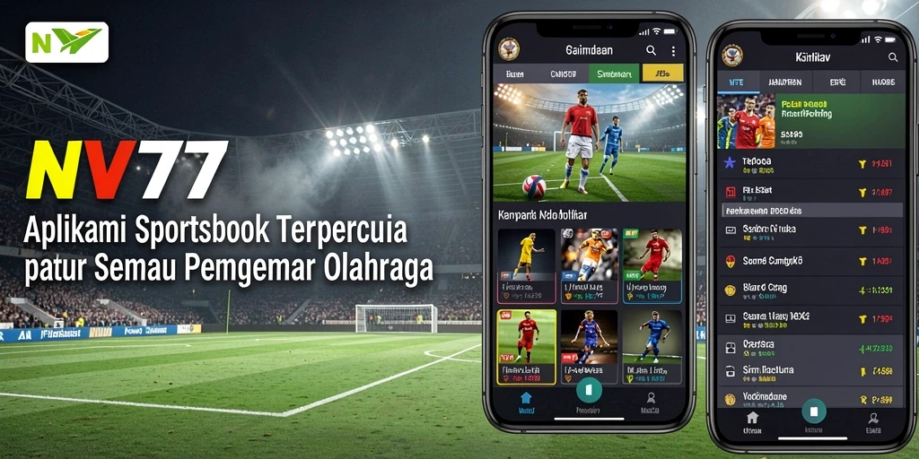 Tampilan gameplay NV77 menunjukkan berbagai opsi taruhan olahraga.