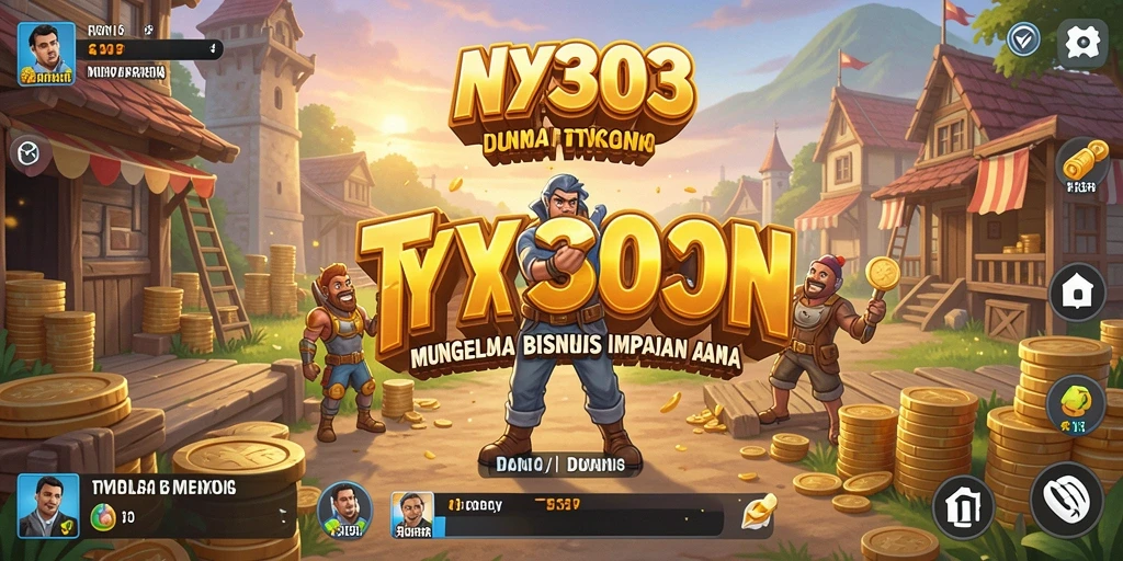 Tangkapan layar gameplay NX303 yang menunjukkan dinamika bisnis dalam Tycoon.