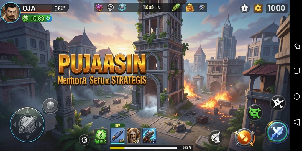Gameplay OJA89 yang seru dalam pertahanan menara.