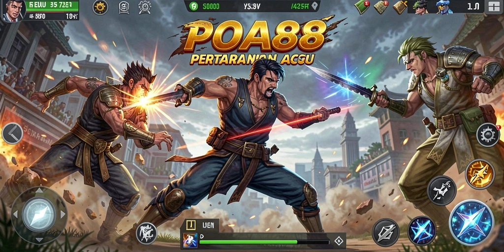 Tampilan gameplay seru dan mendebarkan dalam POA88.