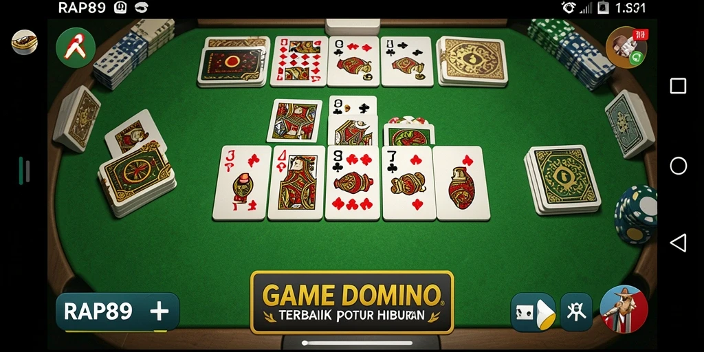 Screenshot gameplay RAP89 menampilkan aksi seru dalam permainan Domino.