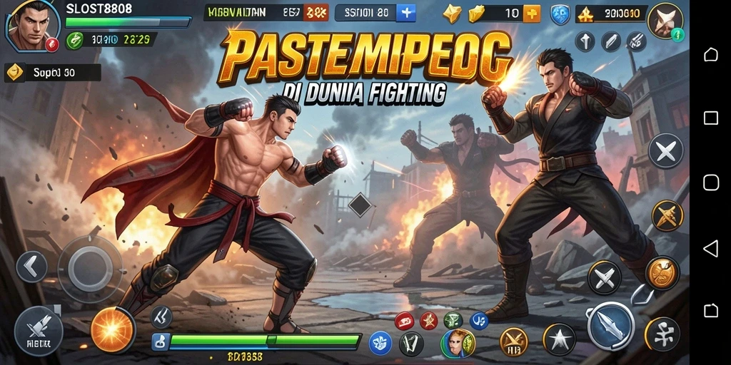 Tampilan menakjubkan dari gameplay pertempuran di SLOST8808.