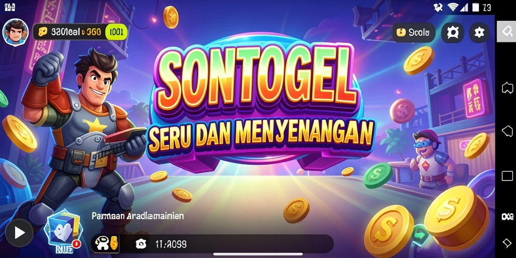 Screenshot gameplay SONTOGEL yang menampilkan aksi seru dalam arcade.