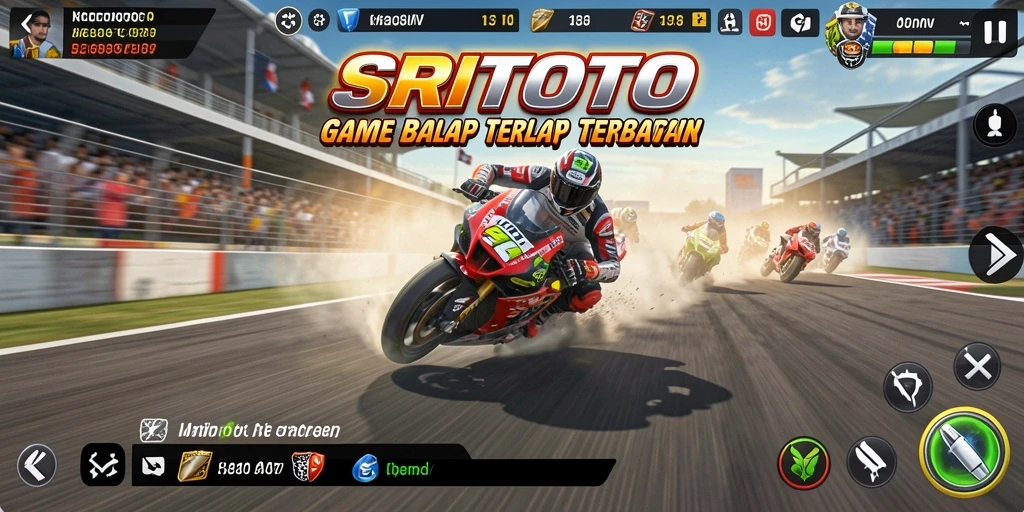 Gameplay seru SRITOTO di lintasan balap yang menegangkan.