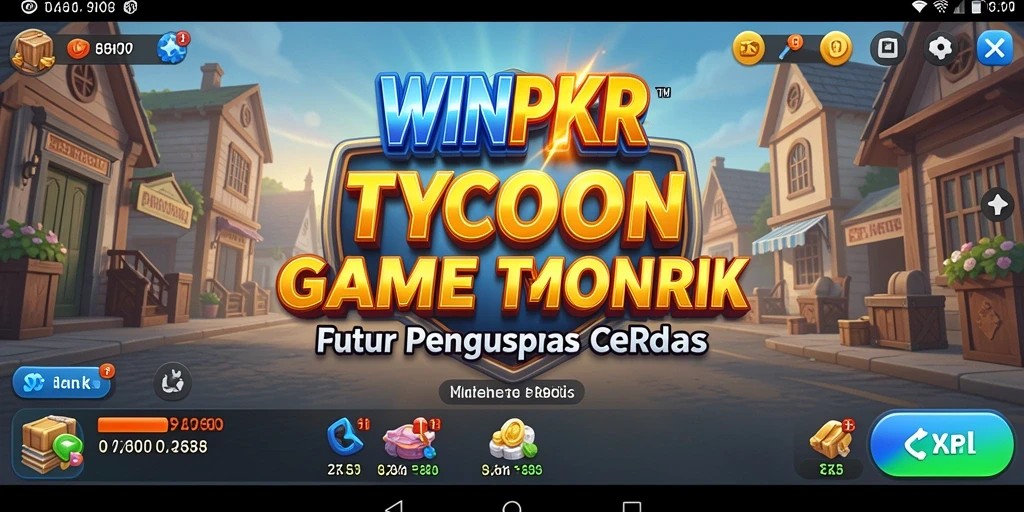 Tampilan gameplay WINPKR menunjukkan keseruan menjadi pengusaha sukses.